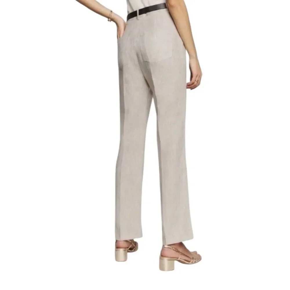 Reformation Freddie Linen Pants 4 Oatmeal - New with Tags